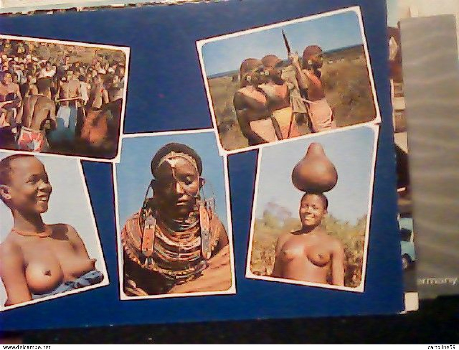 Kenya TIPI MEN WARRIOR MASAI  WOMEN DONNE SENO NUDO   N1975 JP3882 - Kenya