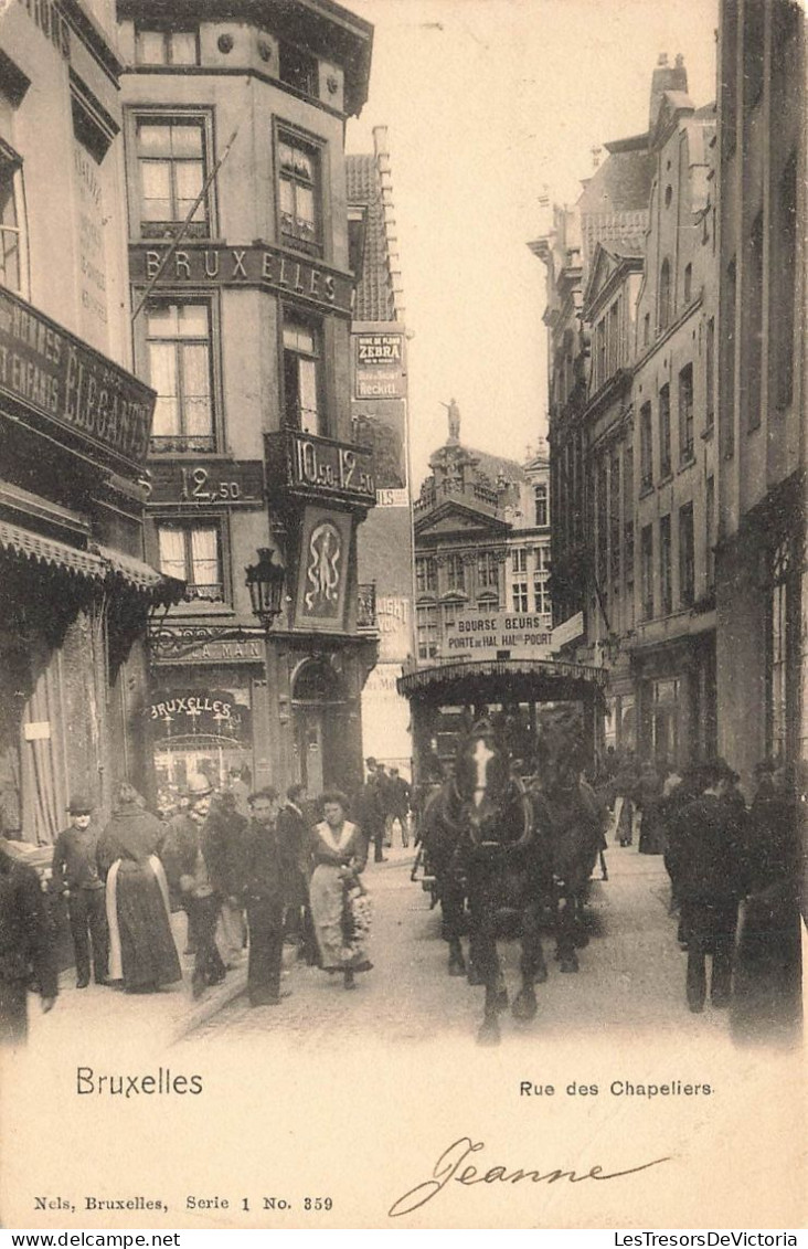 BELGIQUE - Bruxelles - Rue Des Chapeliers - Animé - Carte Postale Ancienne - Plätze