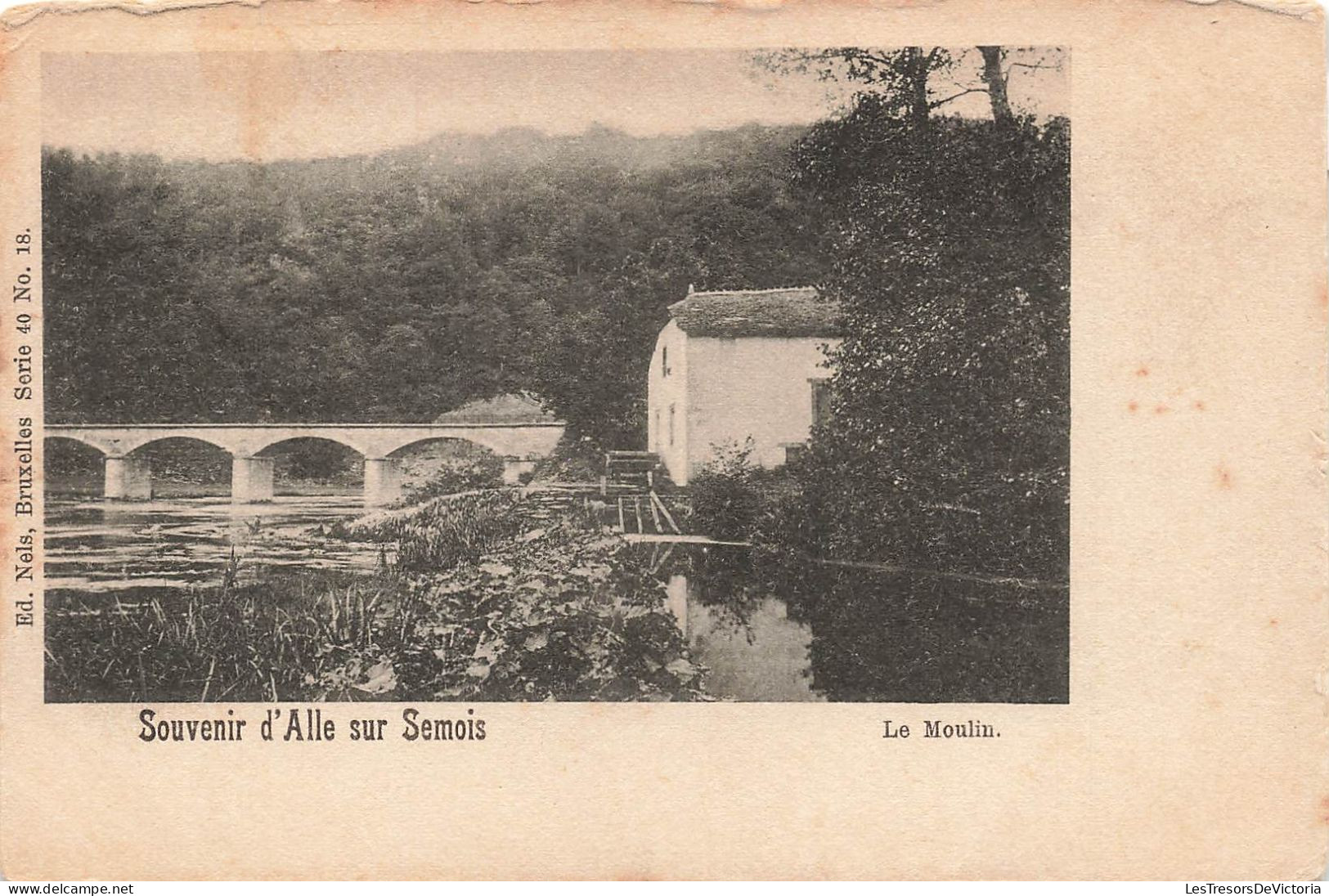 BELGIQUE - Vresse Sur Semois - Souvenir D'Alle Sur Semois - Vue Sur Le Pont Et Le Moulin - Carte Postale Ancienne - Vresse-sur-Semois