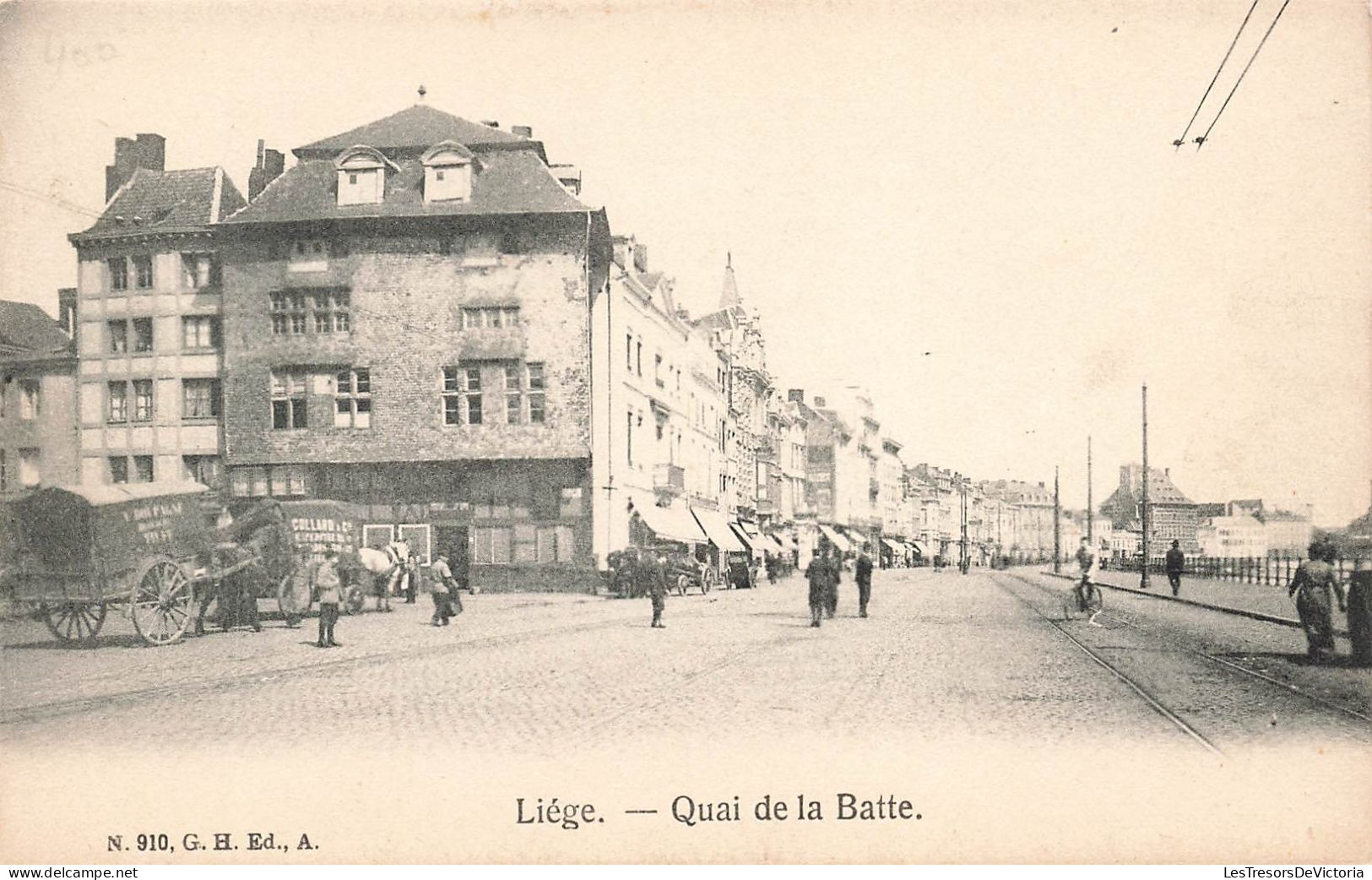 BELGIQUE - Liège - Quai De La Batte - Animé - Carte Postale Ancienne - Liege