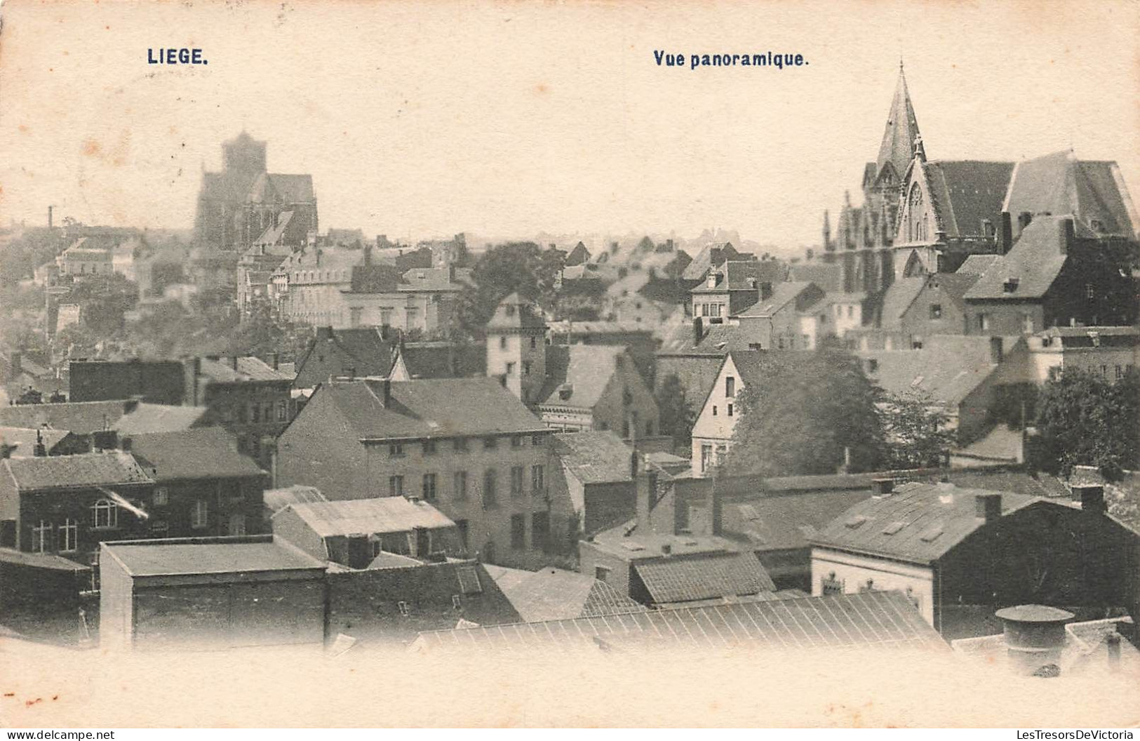 BELGIQUE - Liège - Vue Panoramique - Eglise - Carte Postale Ancienne - Luik