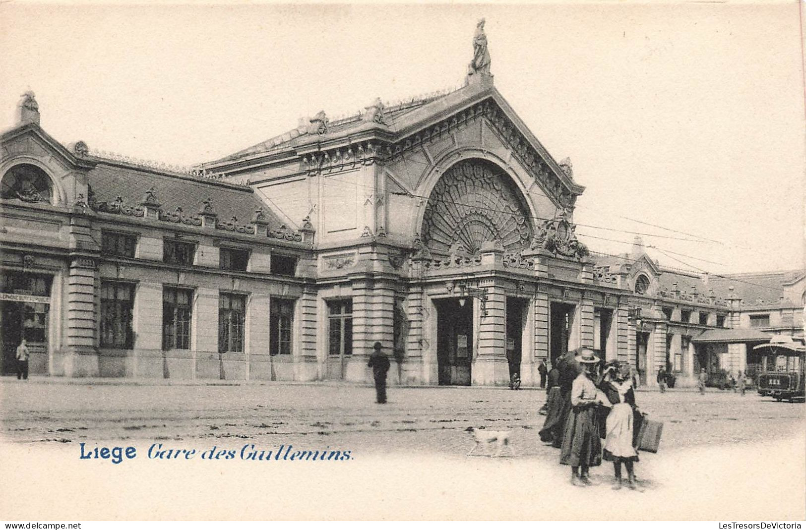 BELGIQUE - Liège - La Gare Des Guillemins - Animé - Voyageurs - Carte Postale Ancienne - Luik