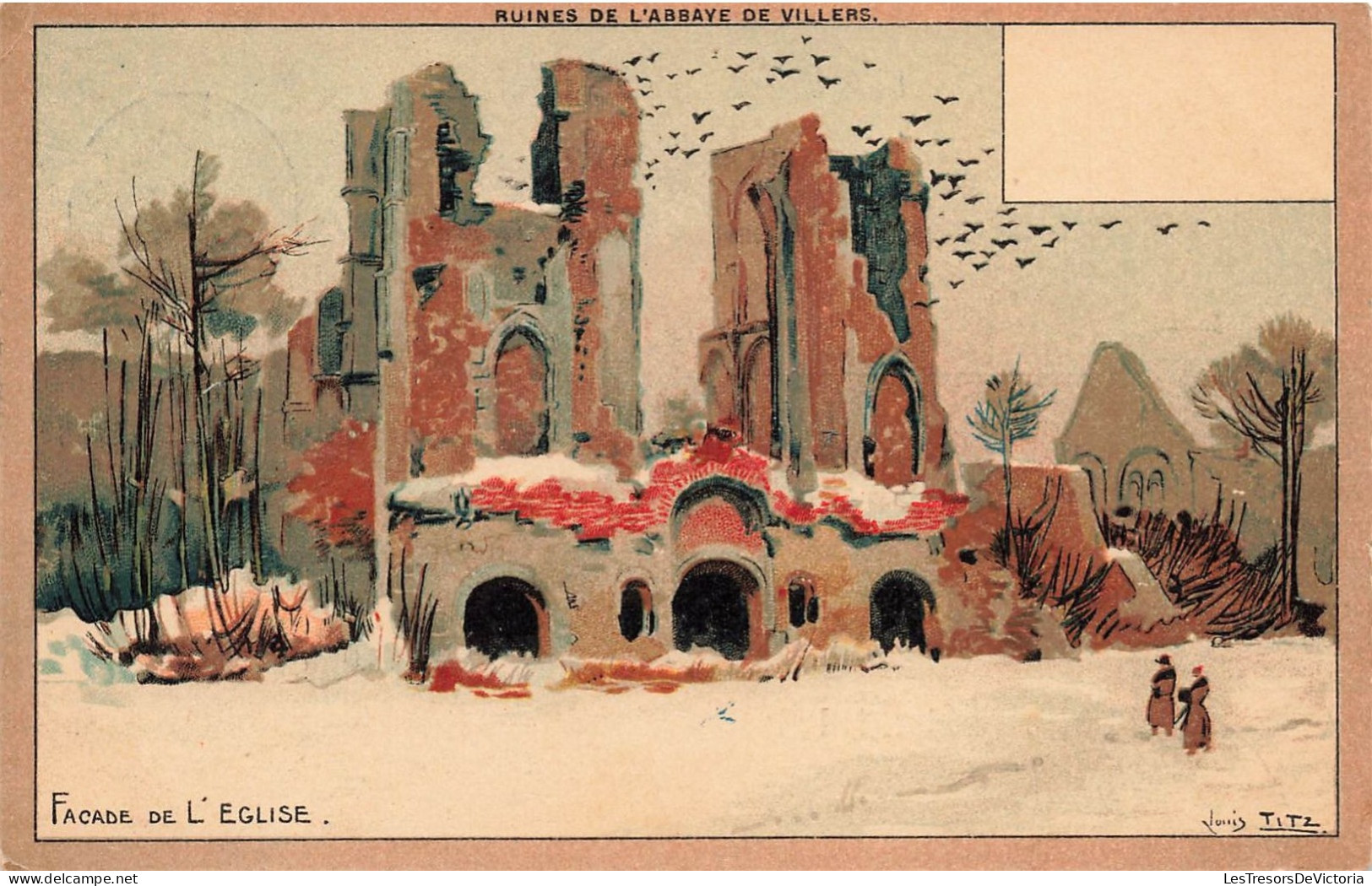 BELGIQUE - Villers-la-ville - Ruine De L'abbaye De Villers - Façade De L'église - Colorisé - Carte Postale Ancienne - Villers-la-Ville