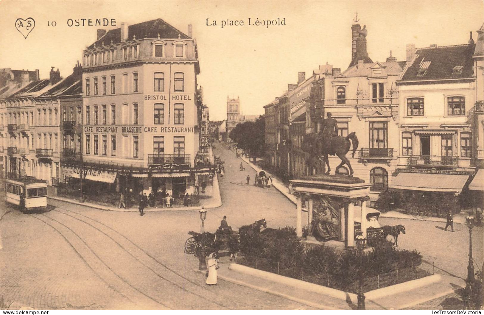 BELGIQUE - Ostende - La Place Léopold - Carte Postale Ancienne - Oostende