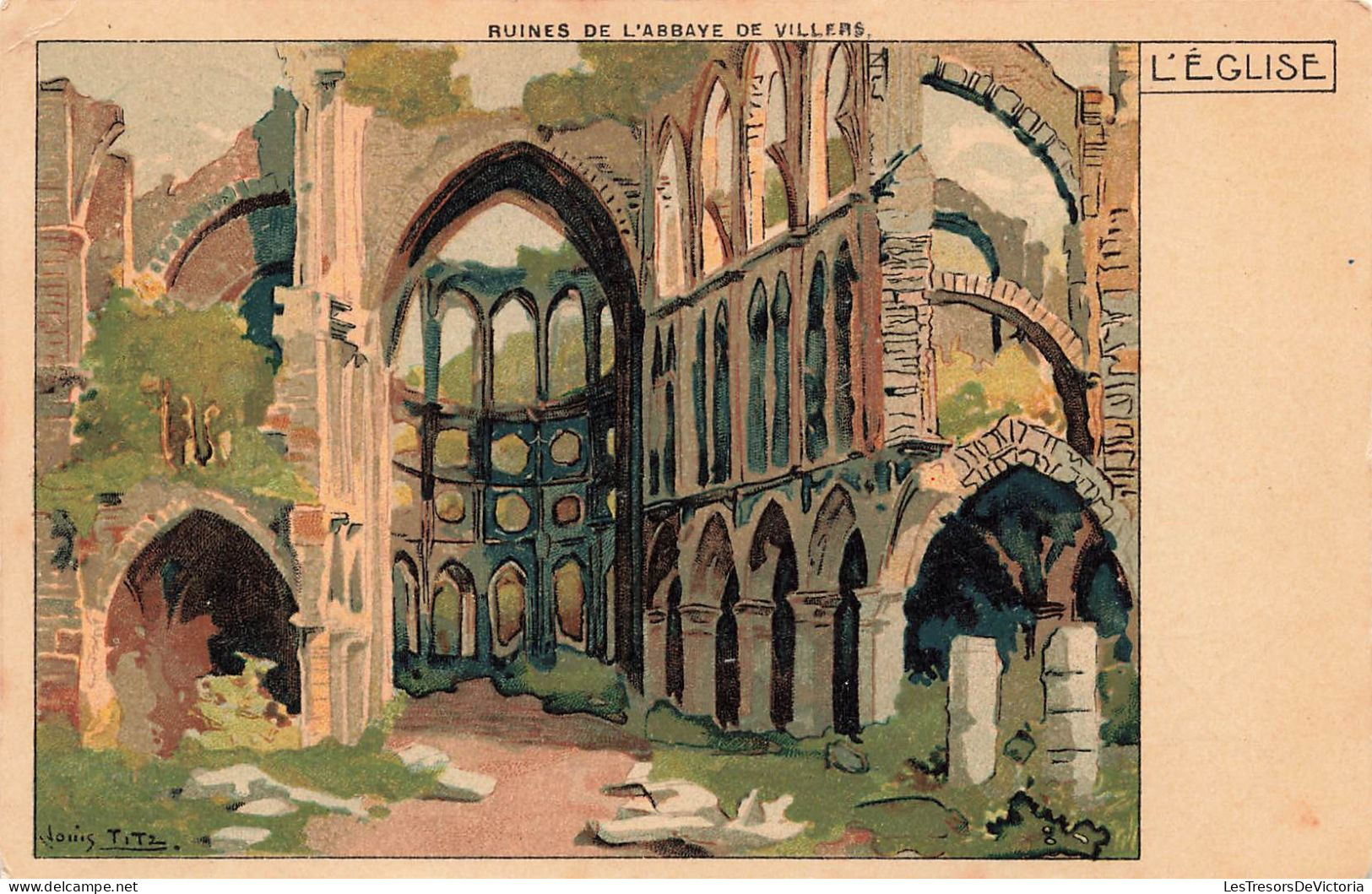 BELGIQUE - Villers-la-ville - Ruine De L'abbaye De Villers - L'église - Colorisé - Carte Postale Ancienne - Villers-la-Ville