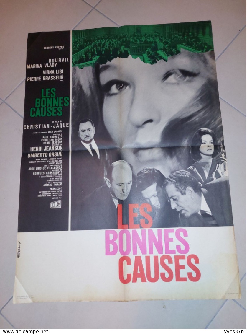Affiche LES BONNES CAUSES - Bourvil,  Marina Vlady  1963 - 60x80 - TTB - Manifesti & Poster