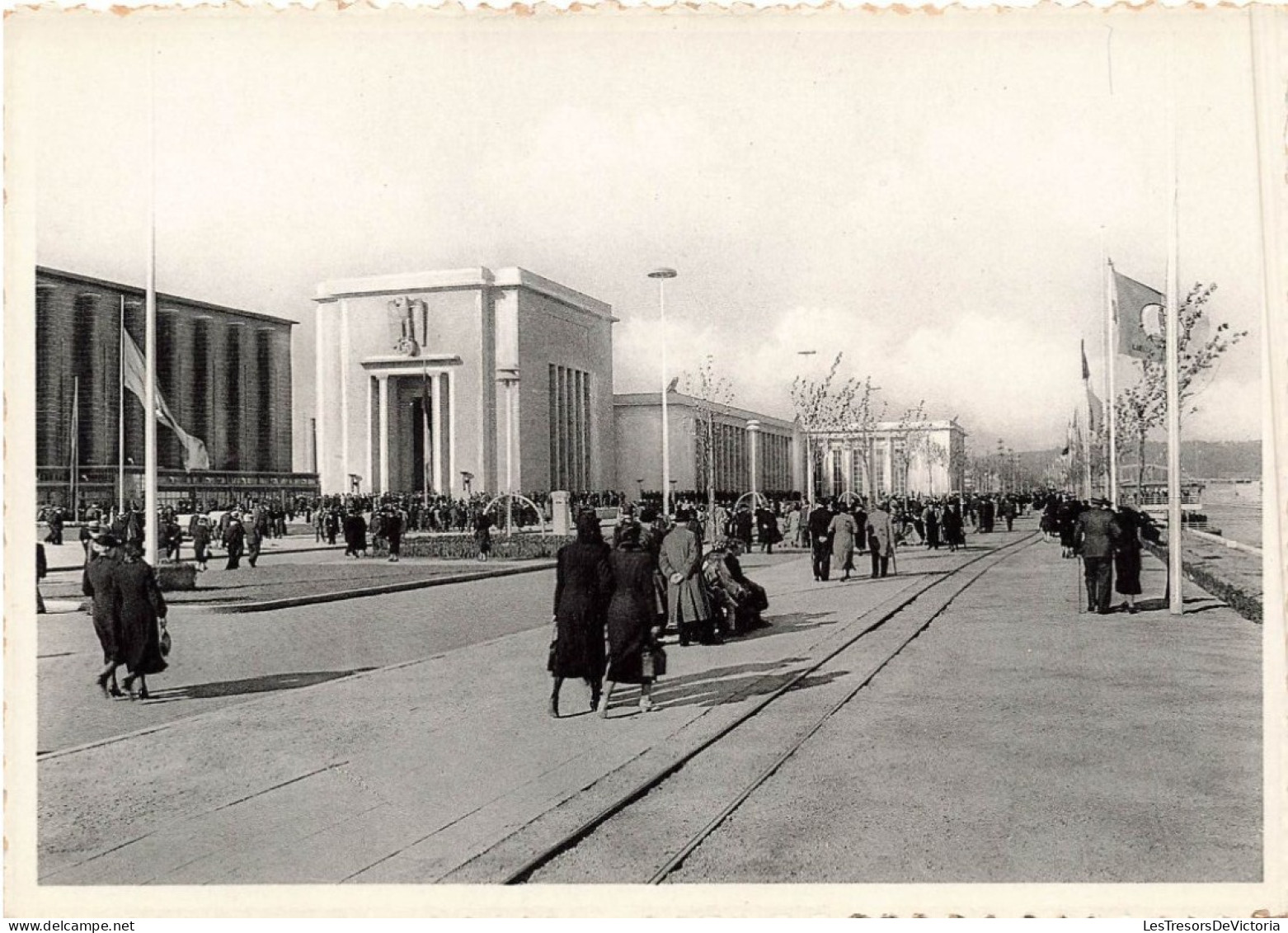 BELGIQUE - Liège - Rive Gauche - Palais De L'Allemagne - Exposition Internationale De 1939 - Animé - Carte Postale - Liege
