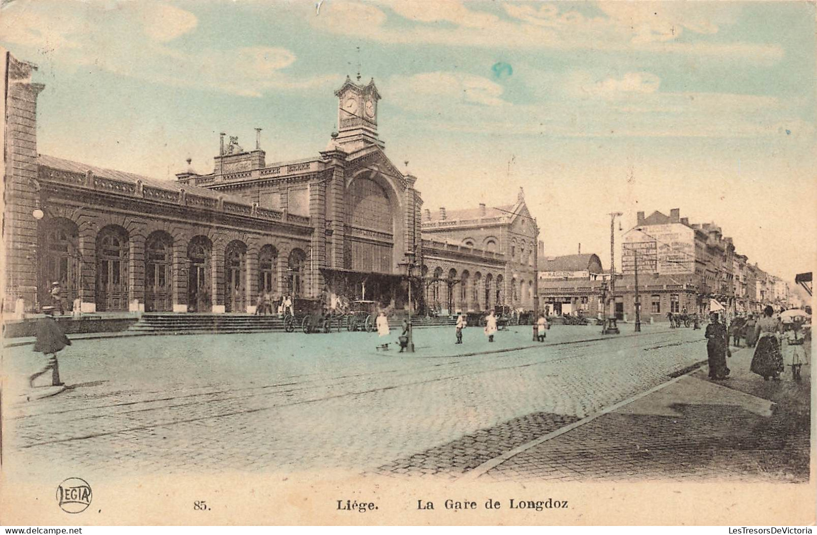 BELGIQUE - Liège - La Gare De Longdoz - Animé - Colorisé - Carte Postale Ancienne - Luik