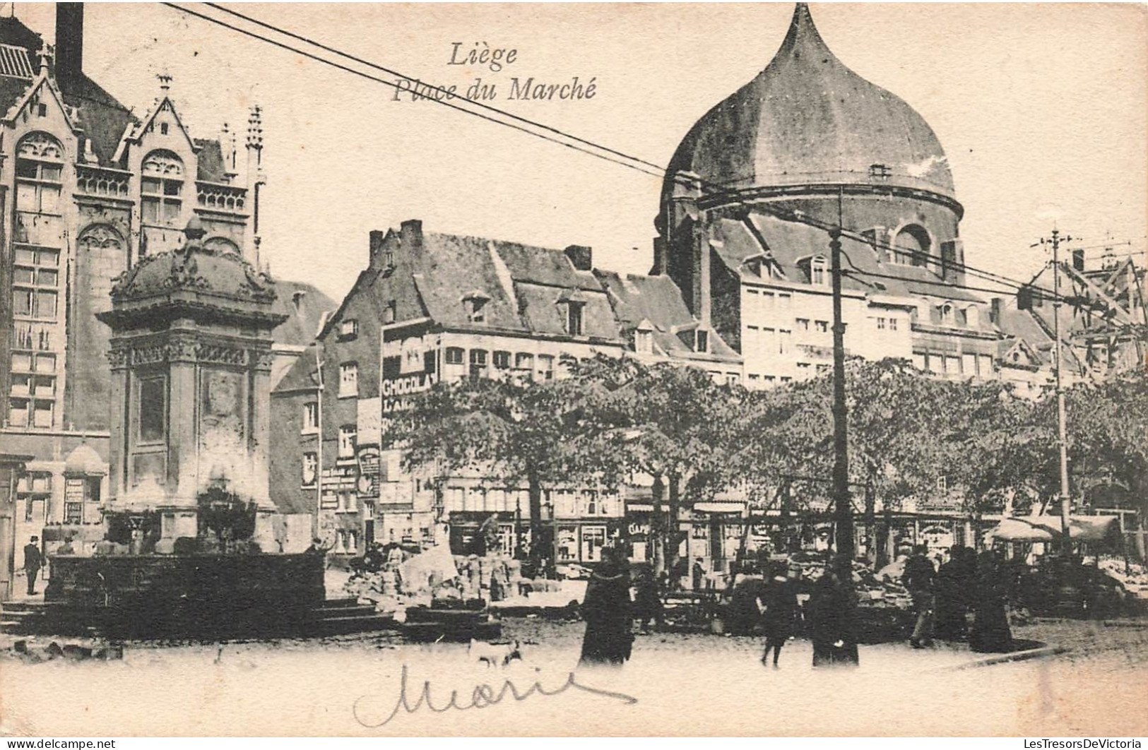 BELGIQUE - Liège - Place Du Marché - Animé - Carte Postale Ancienne - Luik