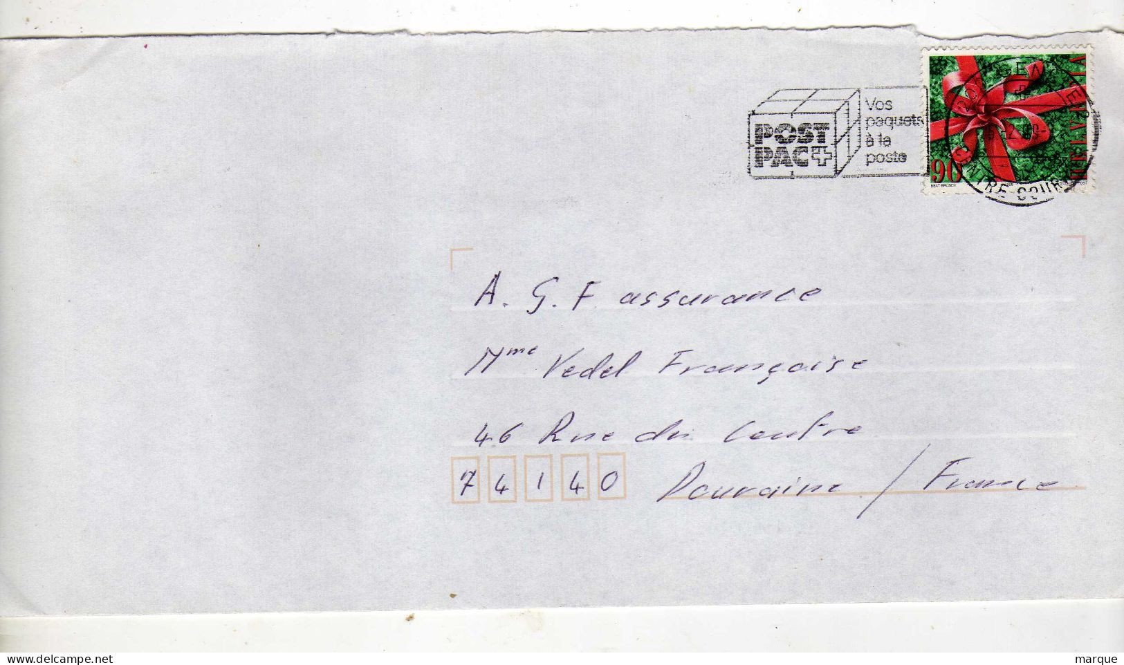 Enveloppe SUISSE HELVETIA Oblitération 1200 GENEVE 2 CENTRE COURRIER 06/02/1999 - Poststempel