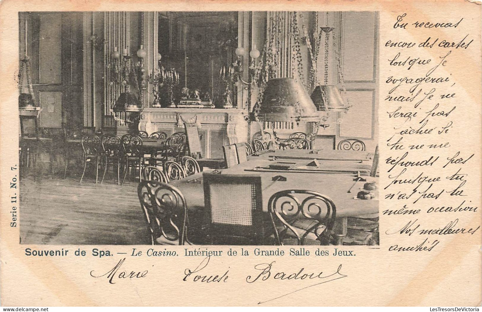 BELGIQUE - Souvenir De Spa - Le Casino - Intérieur De La Grande Salle Des Jeux  - Carte Postale Ancienne - Spa