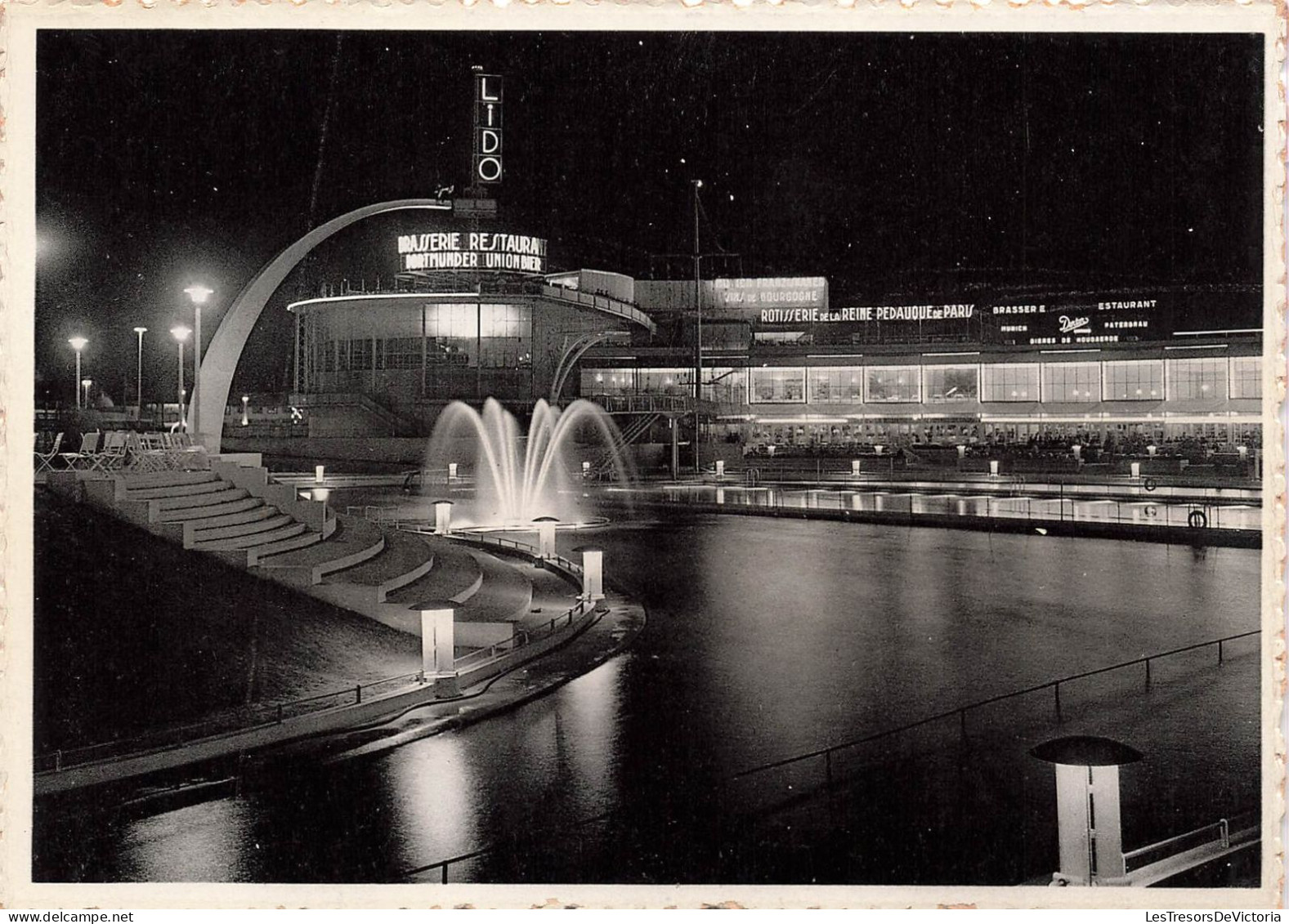 BELGIQUE - Liège - Le Lido La Nuit - Exposition Internationale De 1939 - Carte Postale - Luik