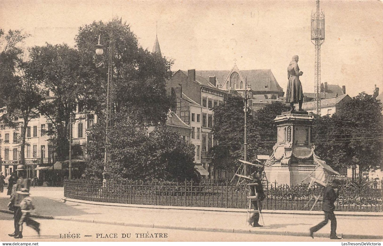 BELGIQUE - Liège - Place Du Théâtre - Carte Postale Ancienne - Liege