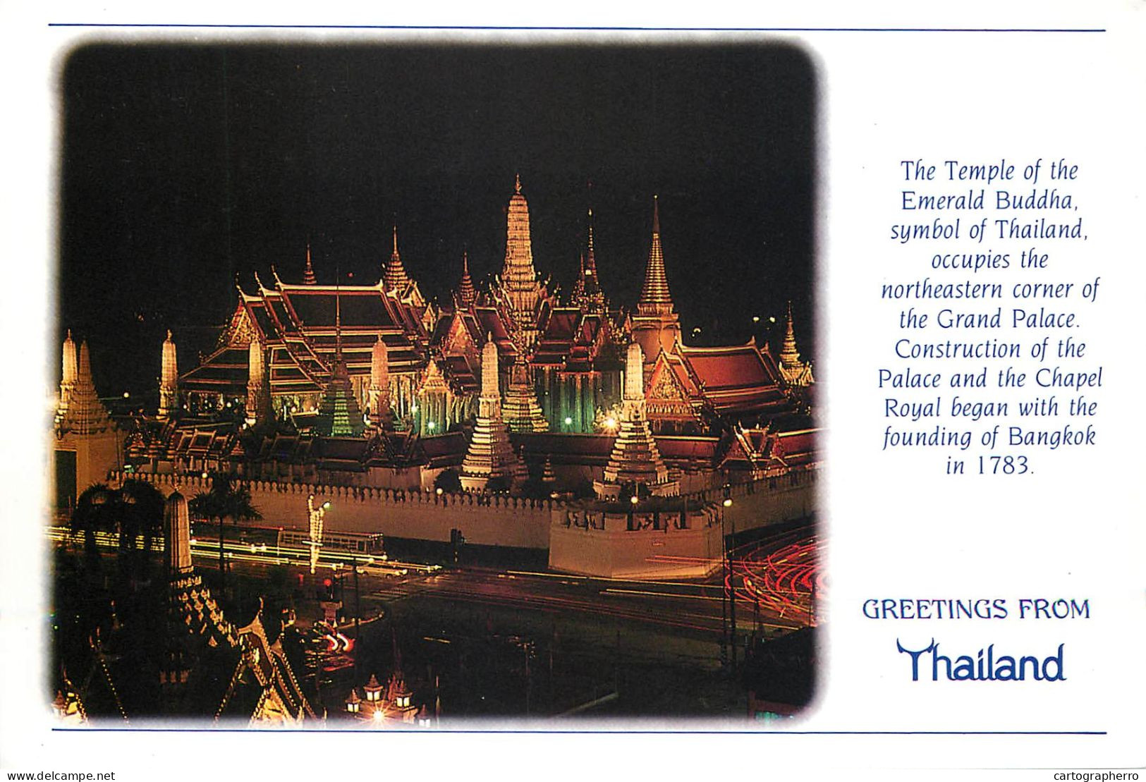 Postcard Thailand Temple Of Emerald Biddha - Buddhismus