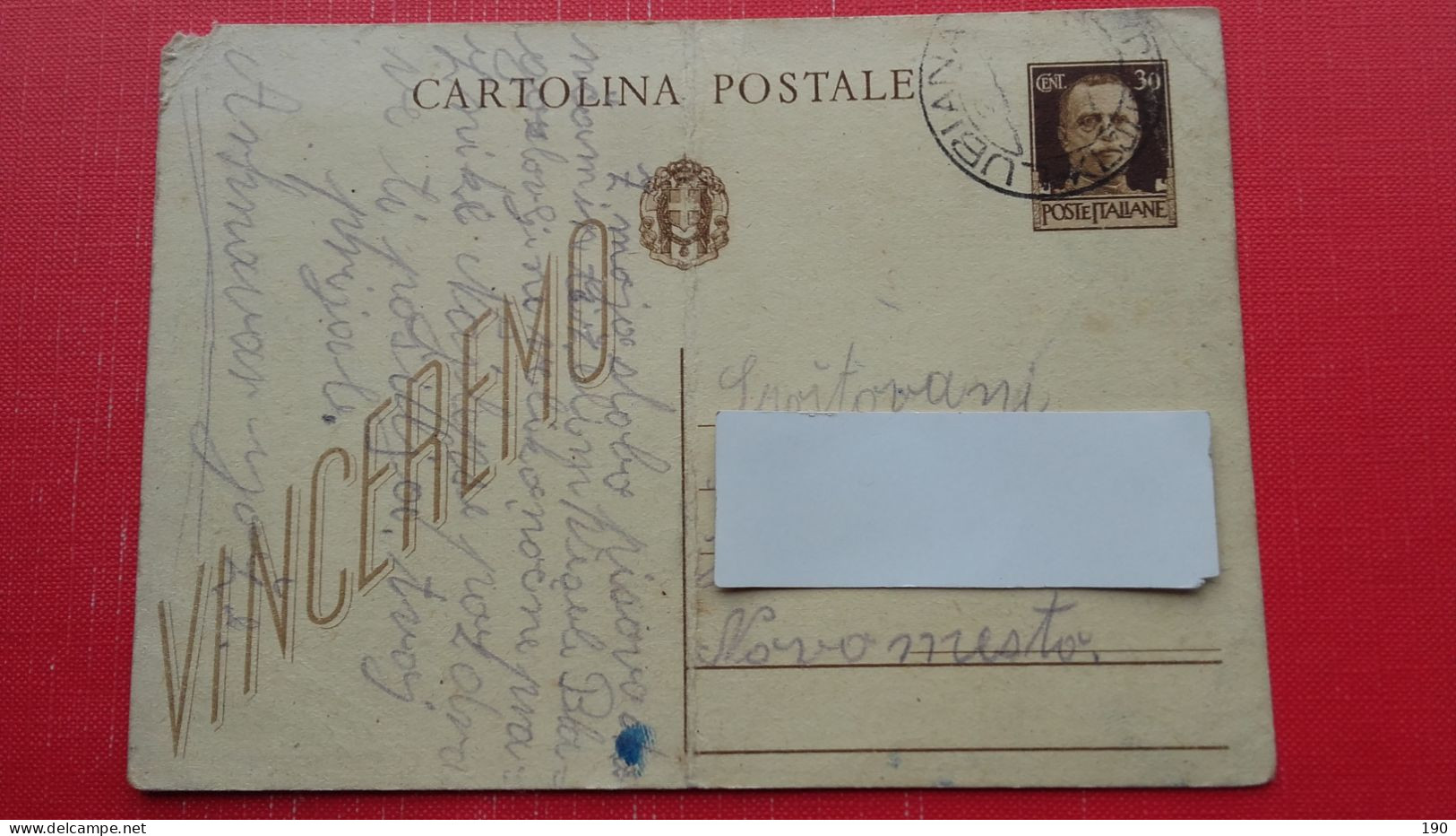 Cartolina Postale Vinceremo.Ljubljana - Slowenien