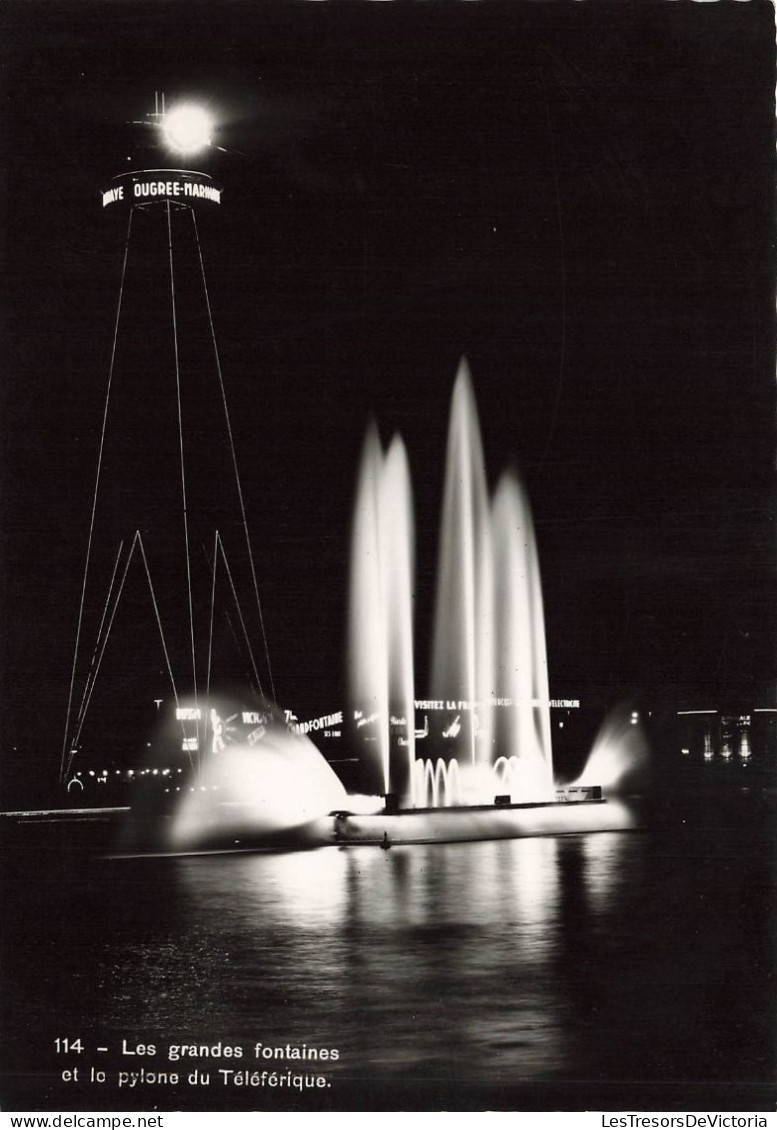 BELGIQUE - Liège - Les Grand Fontaines Et Le Pylone Du Téléphérique - Exposition Internationale De 1939 - Carte Postale - Luik
