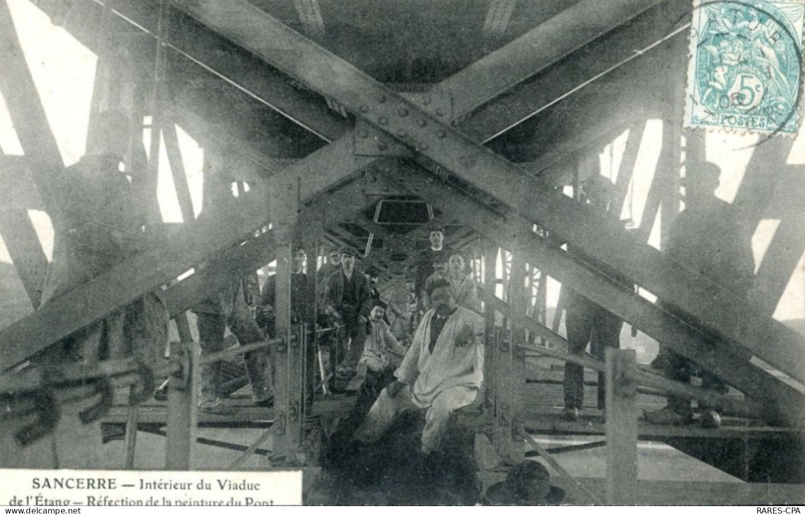 18 SANCERRE - Intérieur Du Viaduc De L'étang - Réfection De La Peinture Du Pont / TB - Sancerre