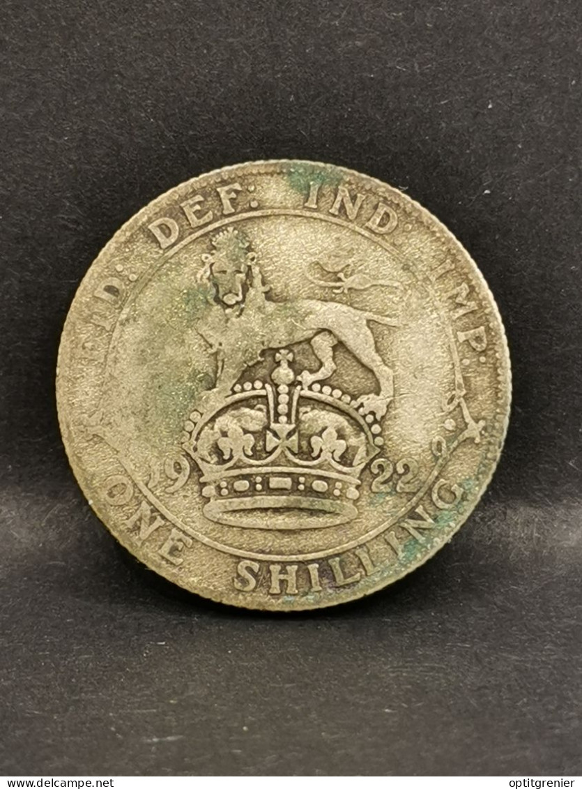 1 SHILLING ARGENT 1922 GEORGE V ROYAUME UNI / UNITED KINGDOM SILVER - I. 1 Shilling