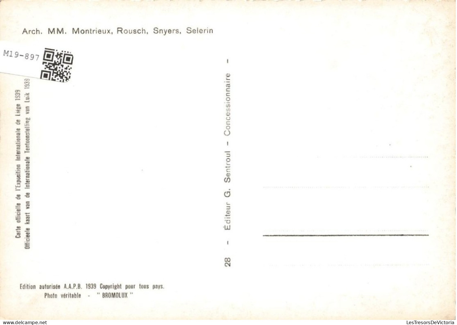 BELGIQUE - Liège - Palais Des Industries Belges - Exposition Internationale 1939 - Carte Postale - Liege