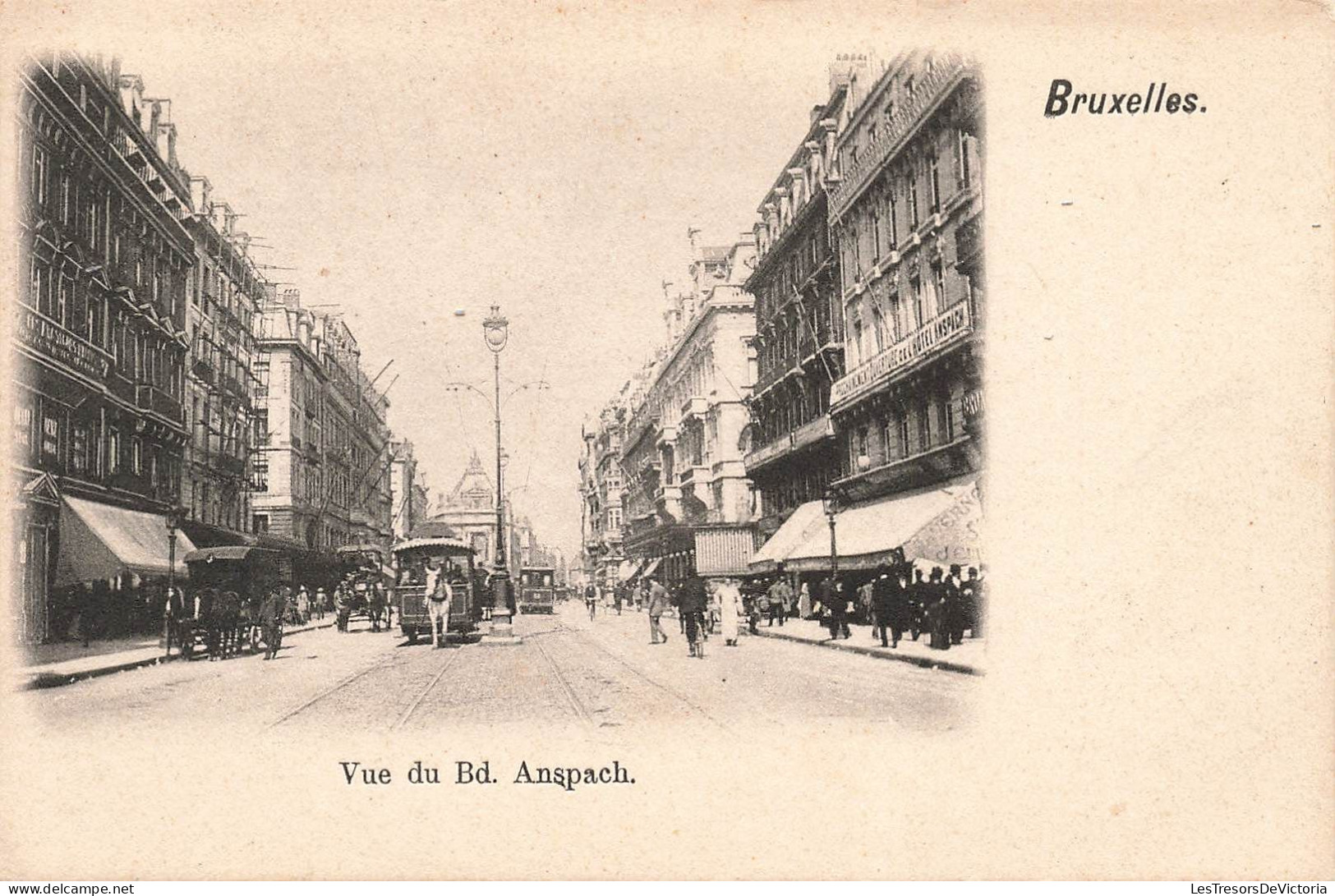 BELGIQUE - Bruxelles - Vue Du Boulevard Anspach - Animé - Carte Postale Ancienne - Lanen, Boulevards