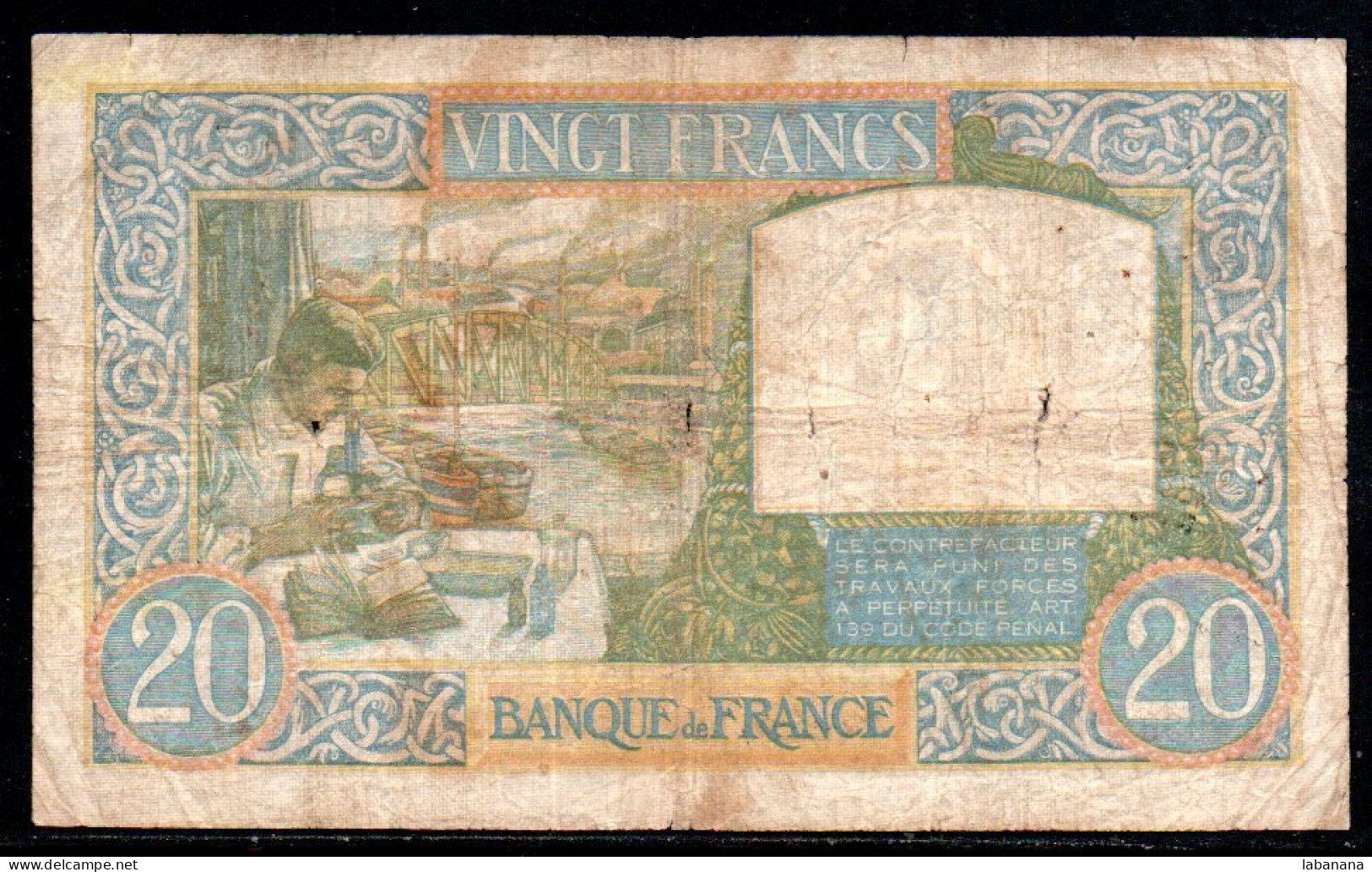 681-France 20fr 1941 B2939 - 20 F 1939-1942 ''Science Et Travail''