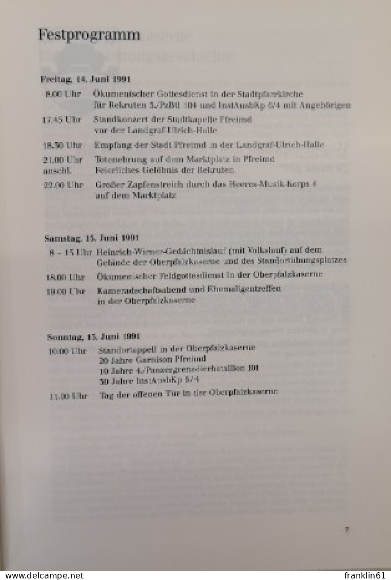 20 Jahre Garnison Pfreimd. 14. - 16. Juni 1991. - Policía & Militar