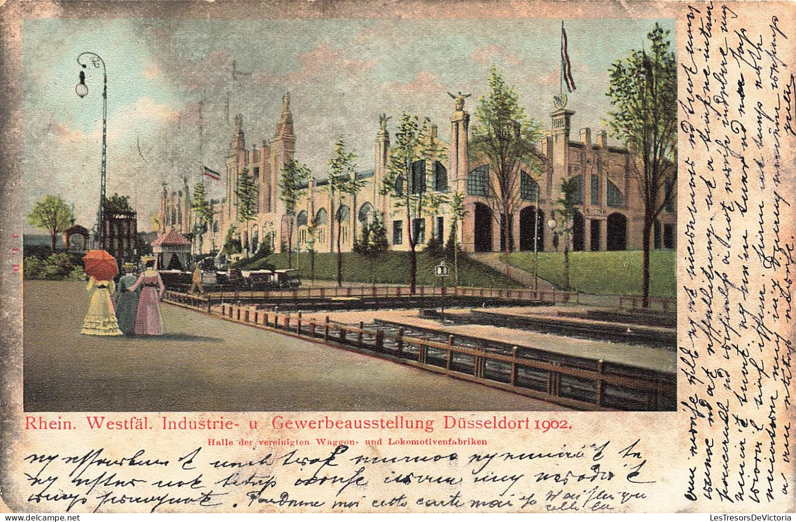 ALLEMAGNE - Exposition De Düsseldorf - Hall Des Usines De Wagons Et De Locomotives - Colorisé - Carte Postale Ancienne - Düsseldorf