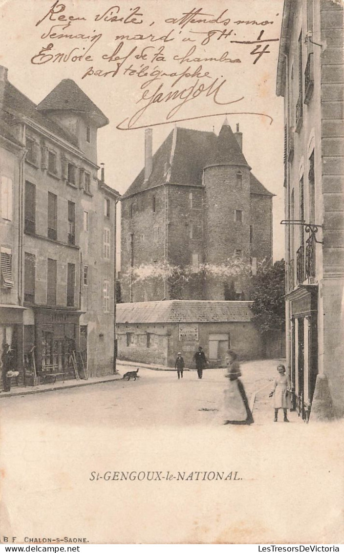 FRANCE - Chalon Sur Saone - Une Rue à Saint-Gengoux-le-National - Carte Postale Ancienne - Chalon Sur Saone