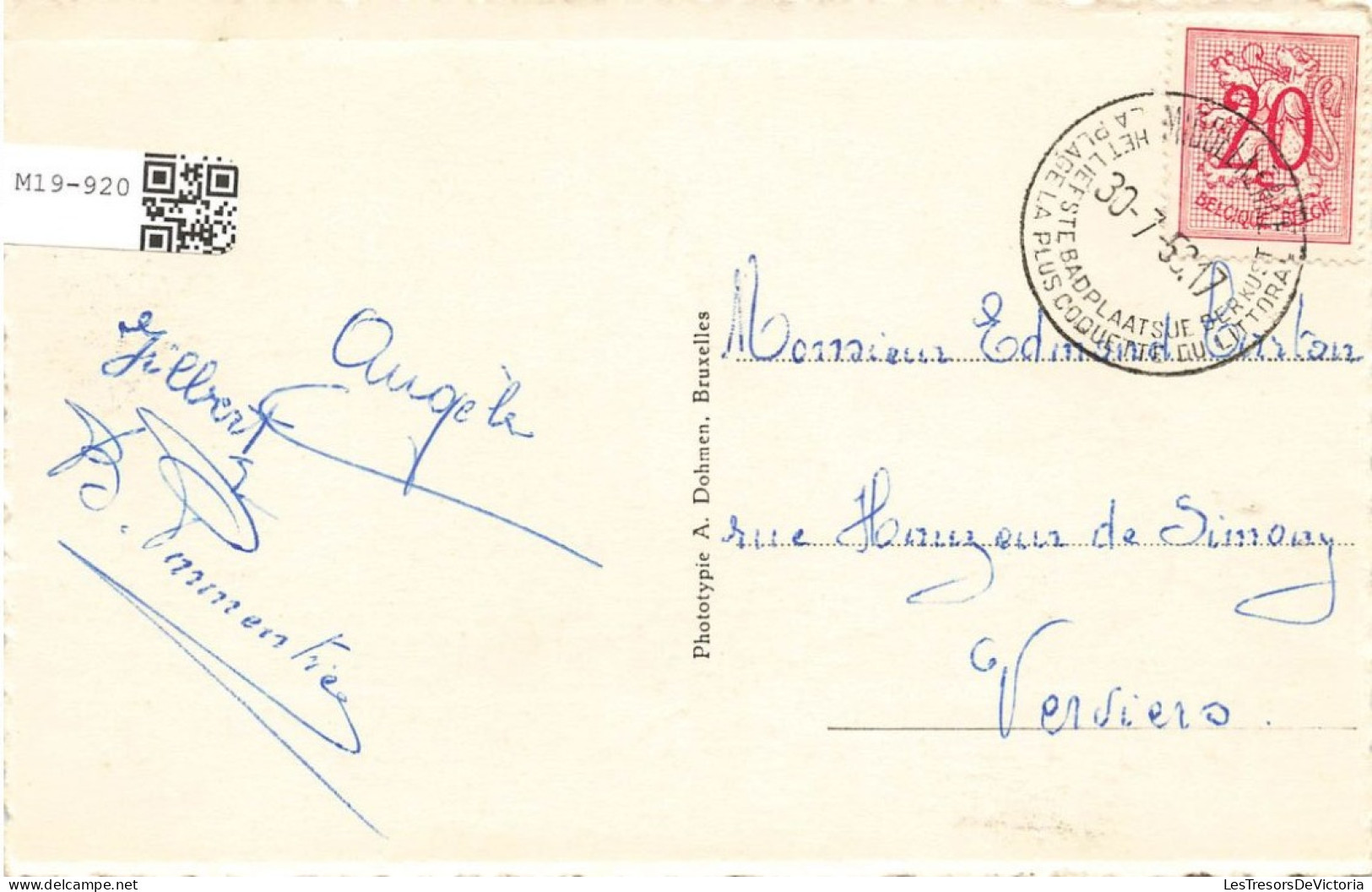 BELGIQUE - Crepuscule - Bateau - Mer - Carte Postale Ancienne - Sonstige & Ohne Zuordnung