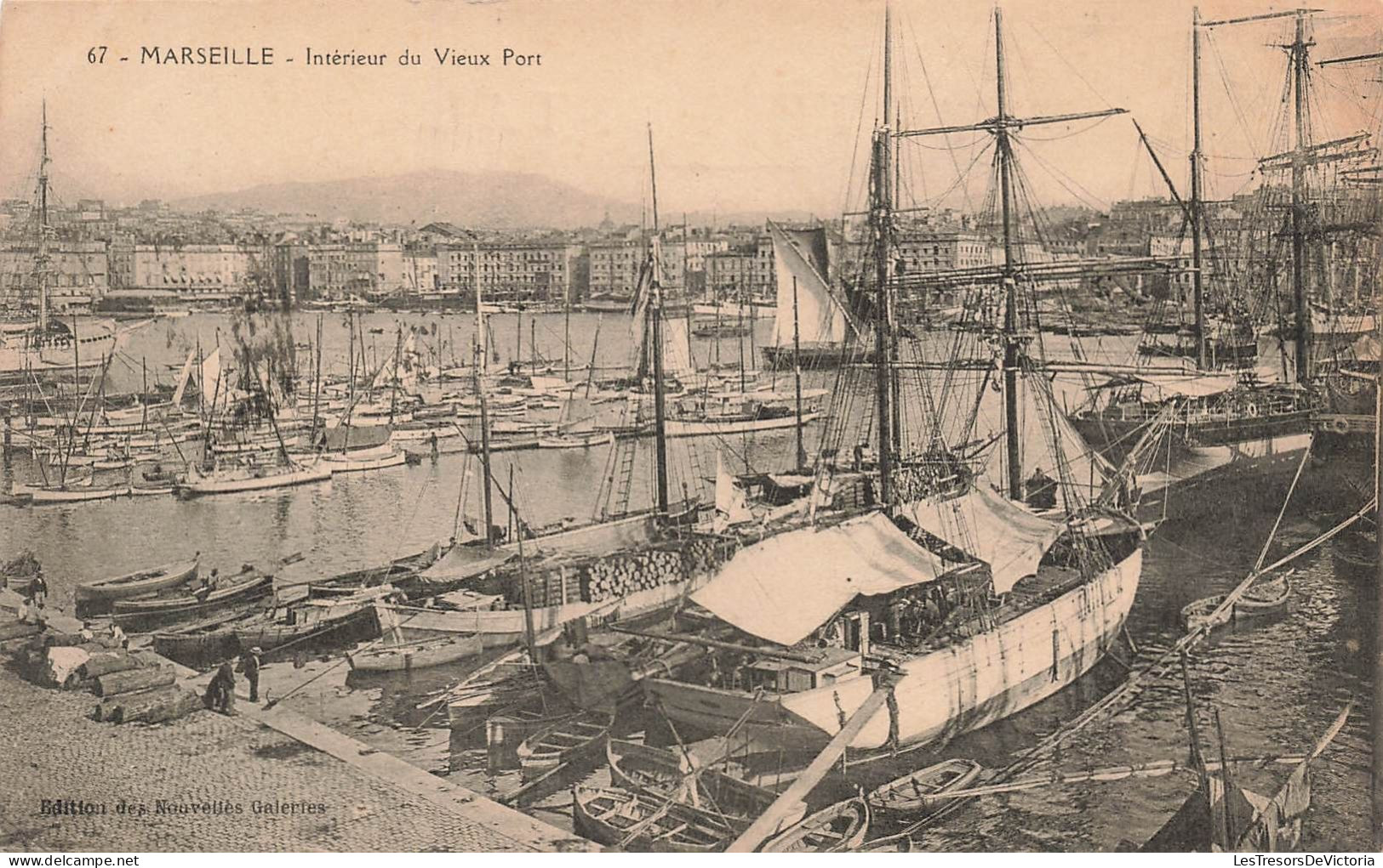 FRANCE - Marseille - Intérieur Du Vieux Port - Bateaux - Carte Postale Ancienne - Alter Hafen (Vieux Port), Saint-Victor, Le Panier