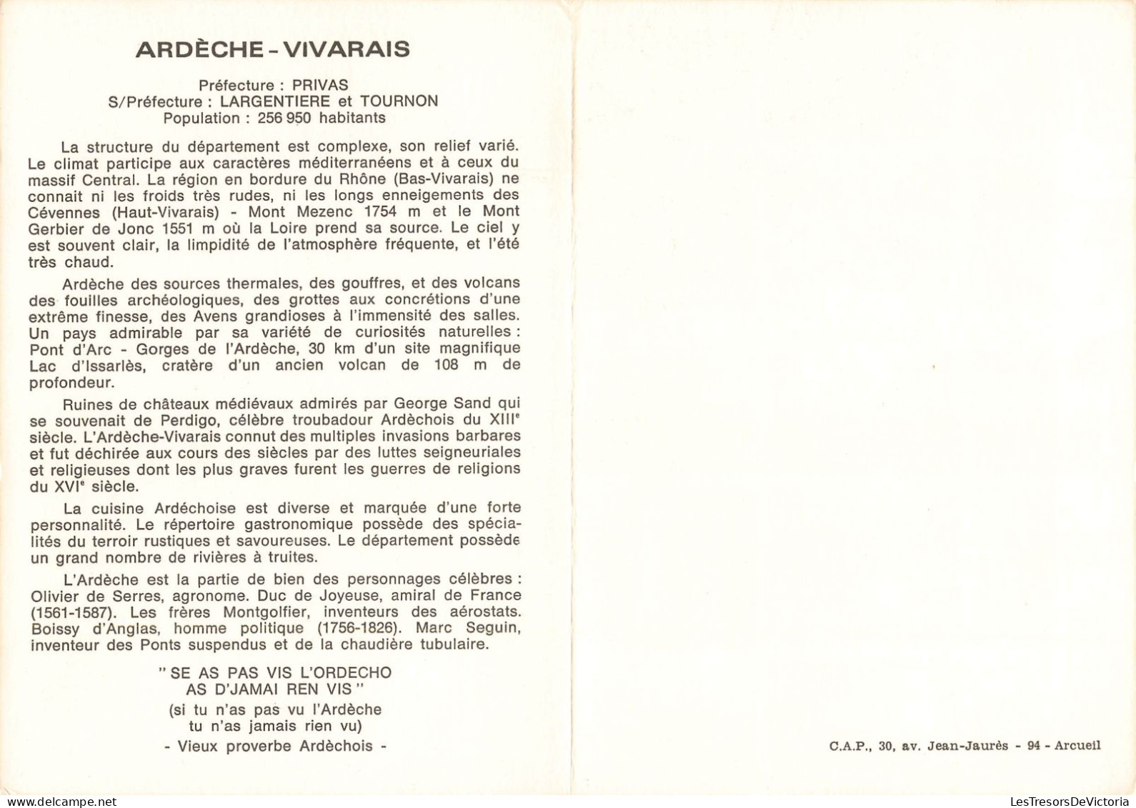 CARTES GÉOGRAPHIQUES - Ardèche - Multi-vues - Colorisé - Carte Postale - Mapas