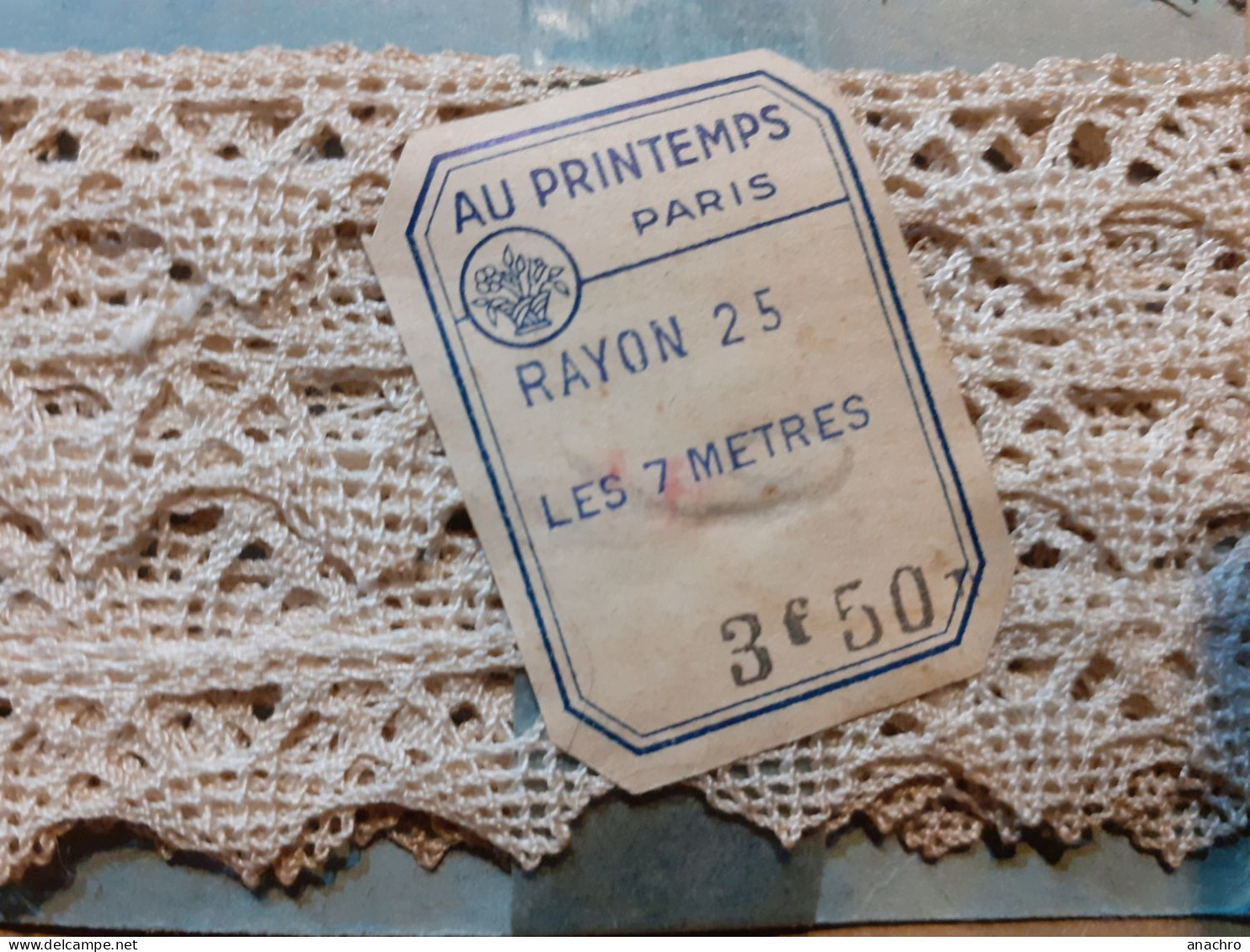 DENTELLE Ancienne GALON Bordure Crochet / 14 Mm  De Large / COUTURE MERCERIE - Pizzi, Merletti E Tessuti