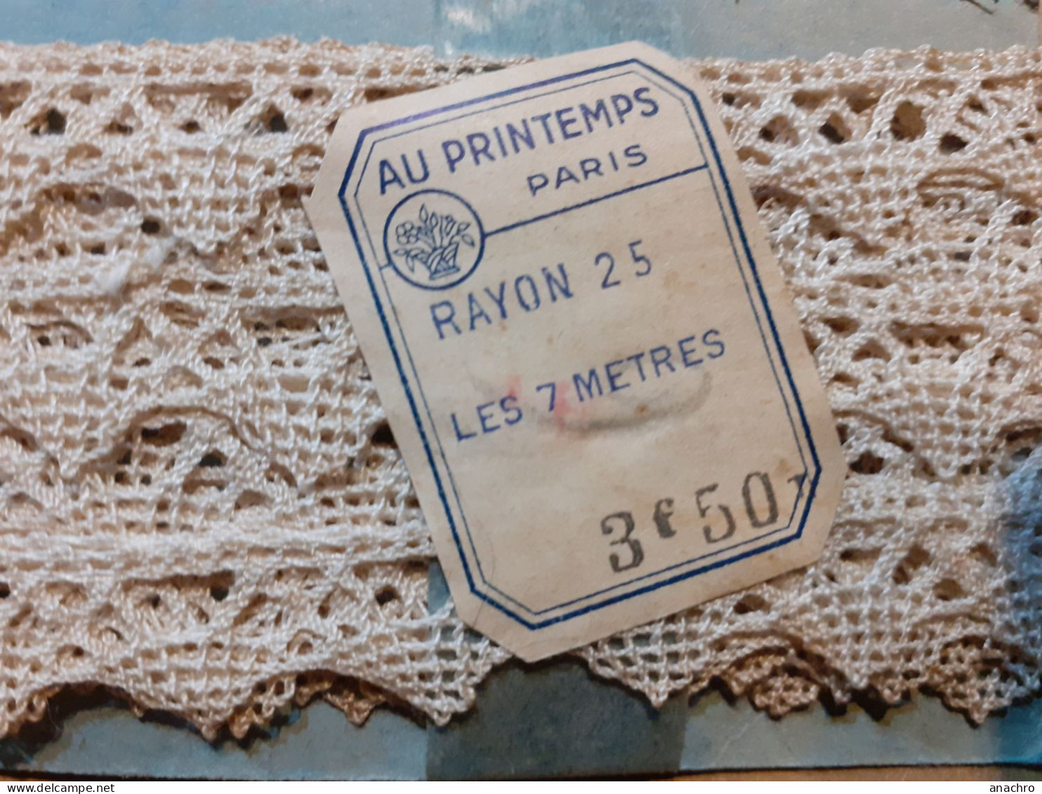 DENTELLE Ancienne GALON Bordure Crochet / 14 Mm  De Large / COUTURE MERCERIE - Dentelles Et Tissus