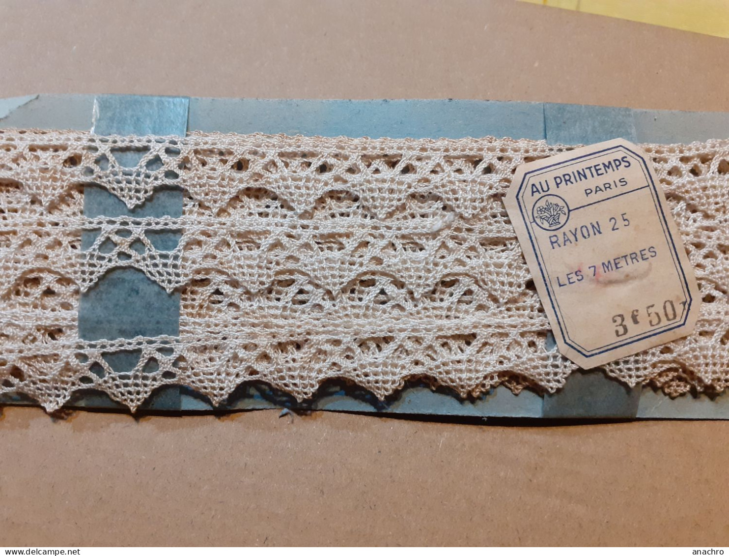 DENTELLE Ancienne GALON Bordure Crochet / 14 Mm  De Large / COUTURE MERCERIE - Pizzi, Merletti E Tessuti
