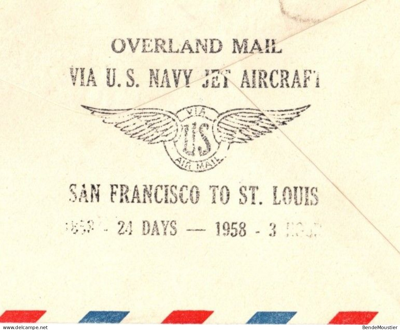 (N21) USA SCOTT # UC18 & 1031 - Butterfield Overland Mail - Via U.S. Navy Jet Aircraft 1958. - 2c. 1941-1960 Briefe U. Dokumente