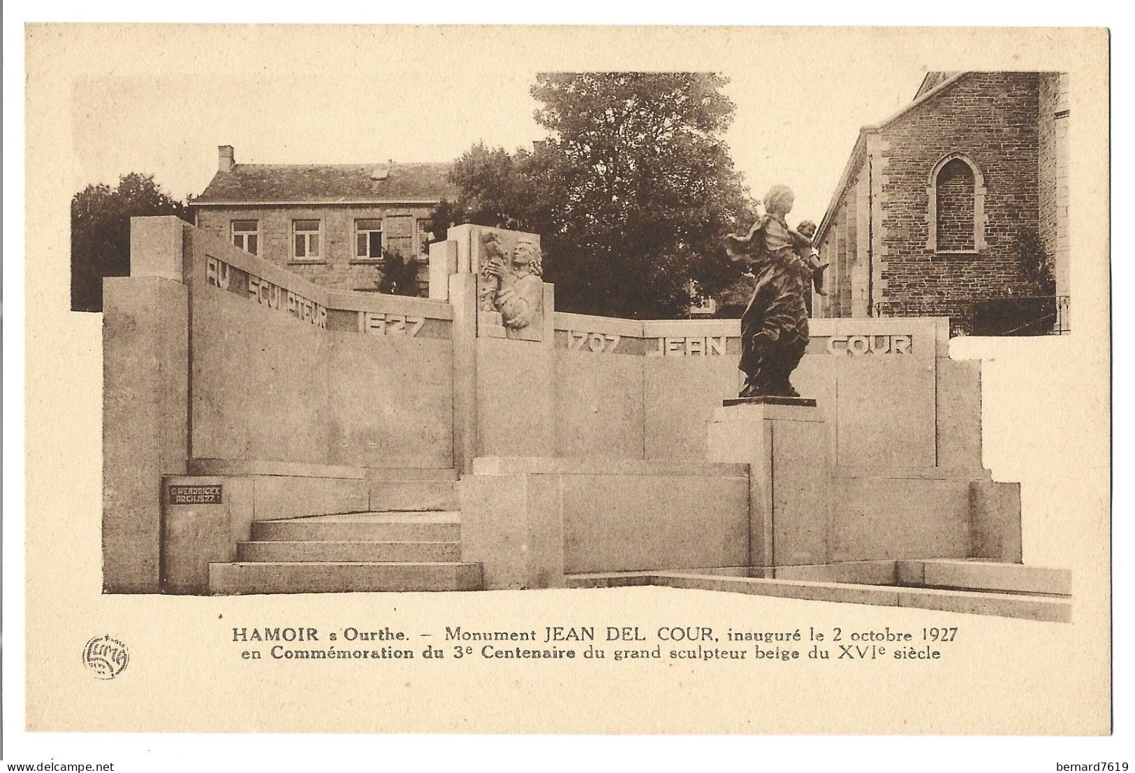 Belgique  -   Hamoir Sur Ourthe - Monument Jean Del Cour  Inaugure Le 2 Octobre 1927 - Hamoir