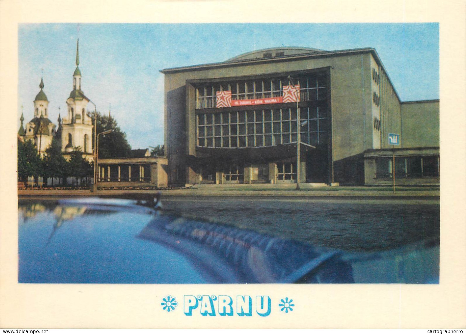 Postcard Estonia Pärnu Drama Theatre - Estonie