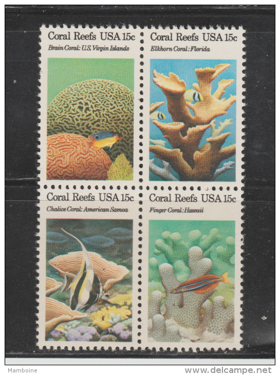 USA  1980 Poisson,     N° 1287 à 1290   Neuf X X - Unused Stamps