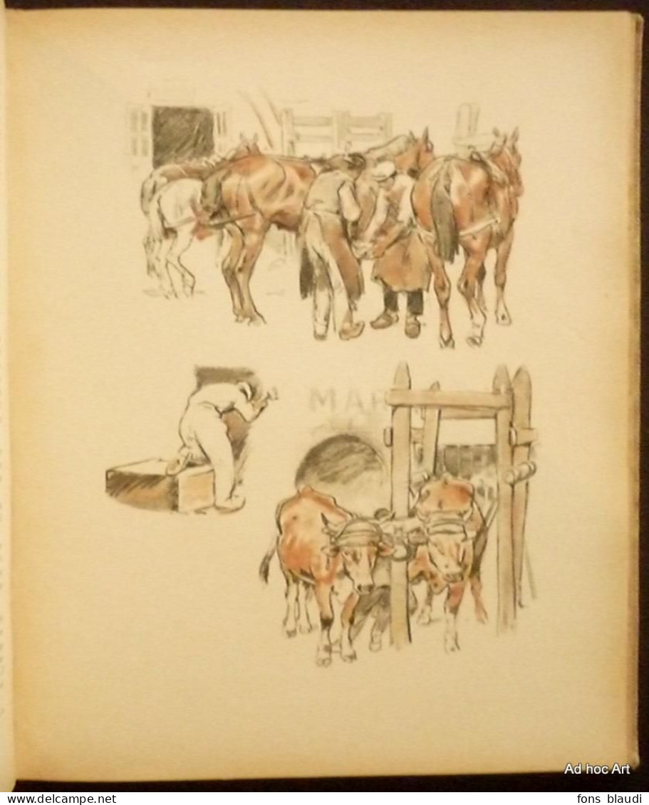 1928 - Henri Pourrat - Ceux D'Auvergne Types Et Coutumes - Illustration Originale De Edouard Elzingre - - Alsace