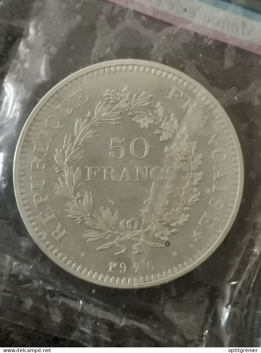 COFFRET PIEFORT ARGENT 50 FRANCS HERCULE 1976  N°511/213 AU REEL / SILVER FRANCE - Essais, Piéforts, épreuves & Flans Brunis