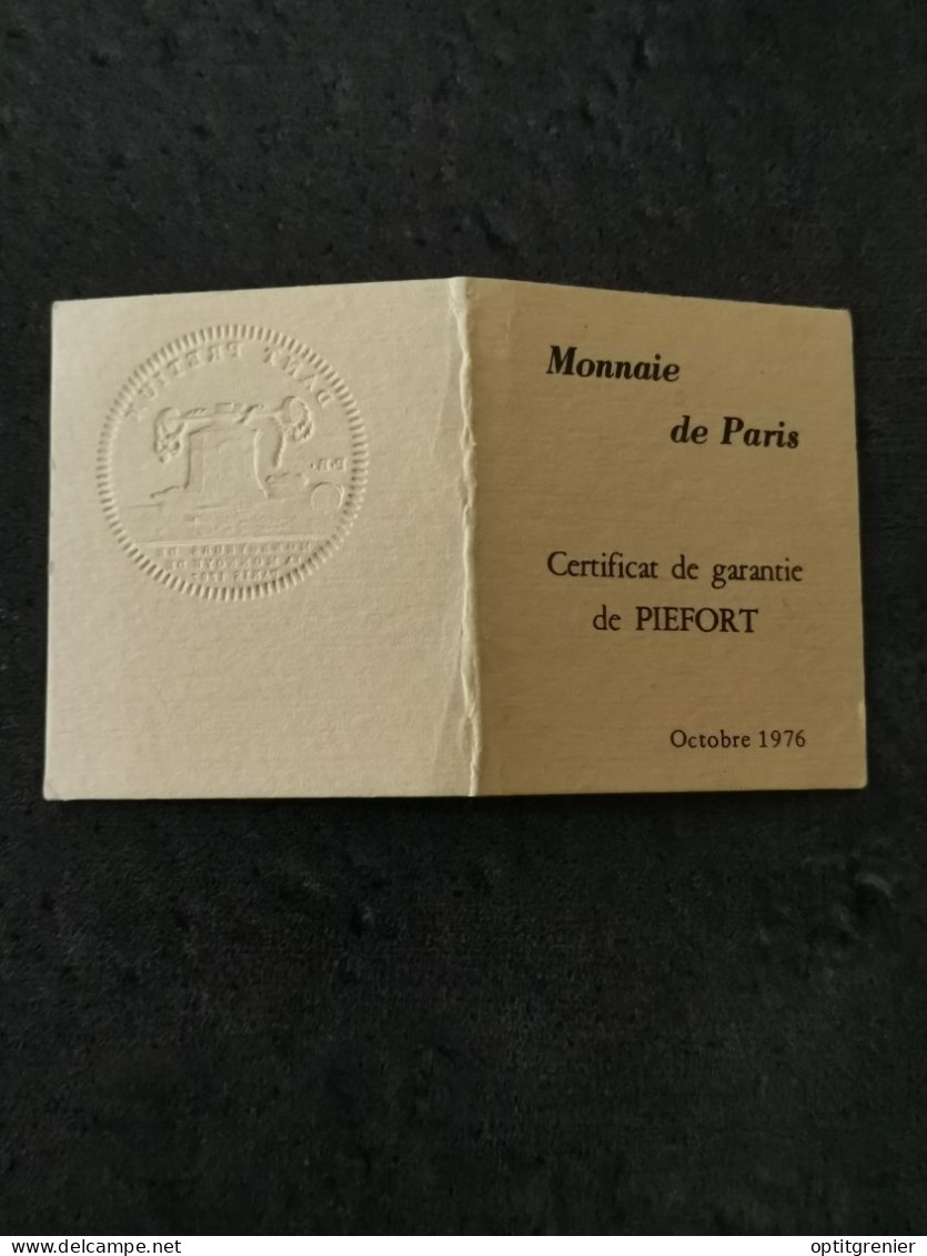 COFFRET PIEFORT ARGENT 50 FRANCS HERCULE 1976  N°511/213 AU REEL / SILVER FRANCE