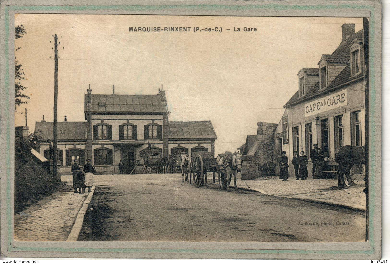 CPA - MARQUISE-RINXENT (62) - Aspect Du Quartier De La Gare Au Début Du Siècle - Marquise