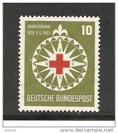 BRDMi.Nr.164**/ (1953) Rotes Kreuz (red Cross, Cruz Roja) - Ungebraucht