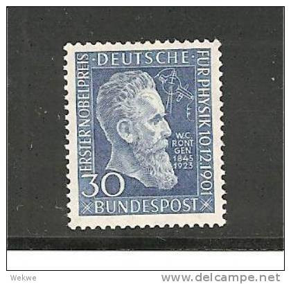 BRDMi.Nr.147**/ (1951) Röntgen (Nobelpreis) - Ungebraucht