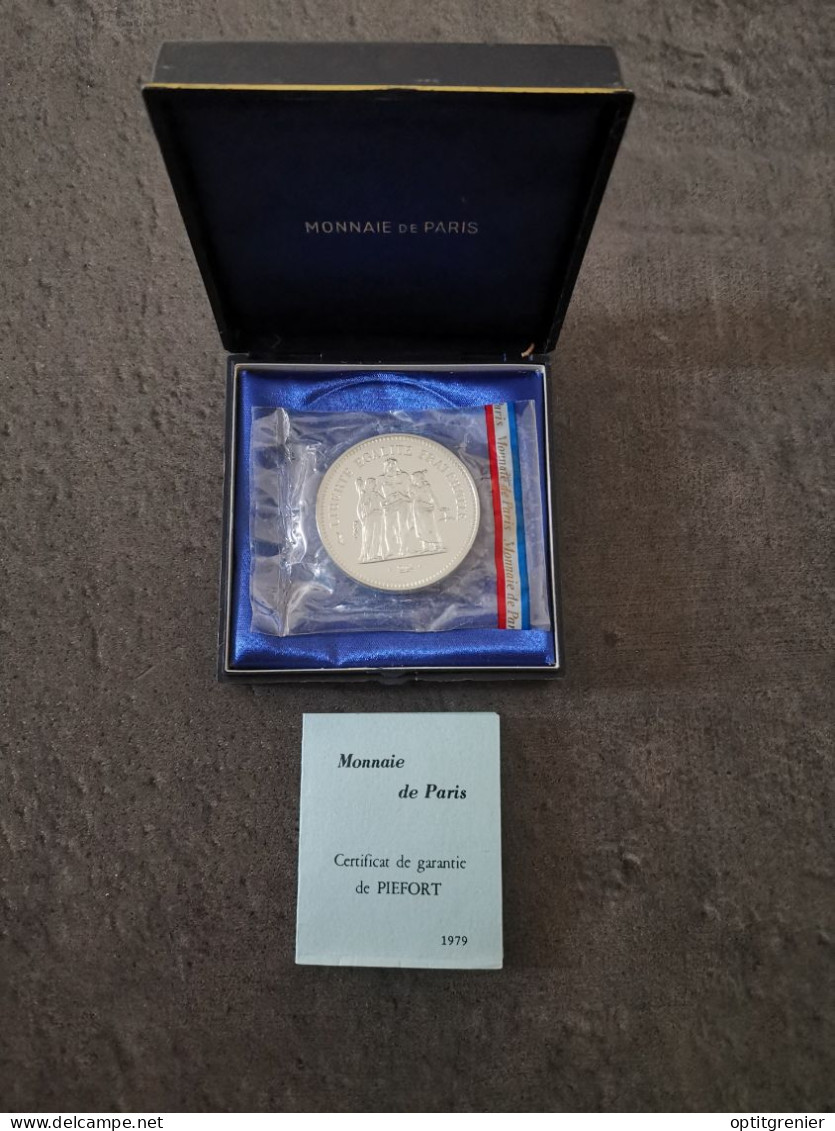 COFFRET PIEFORT ARGENT 50 FRANCS HERCULE 1979 N°1606/2250  / SILVER FRANCE - Essays & Proofs