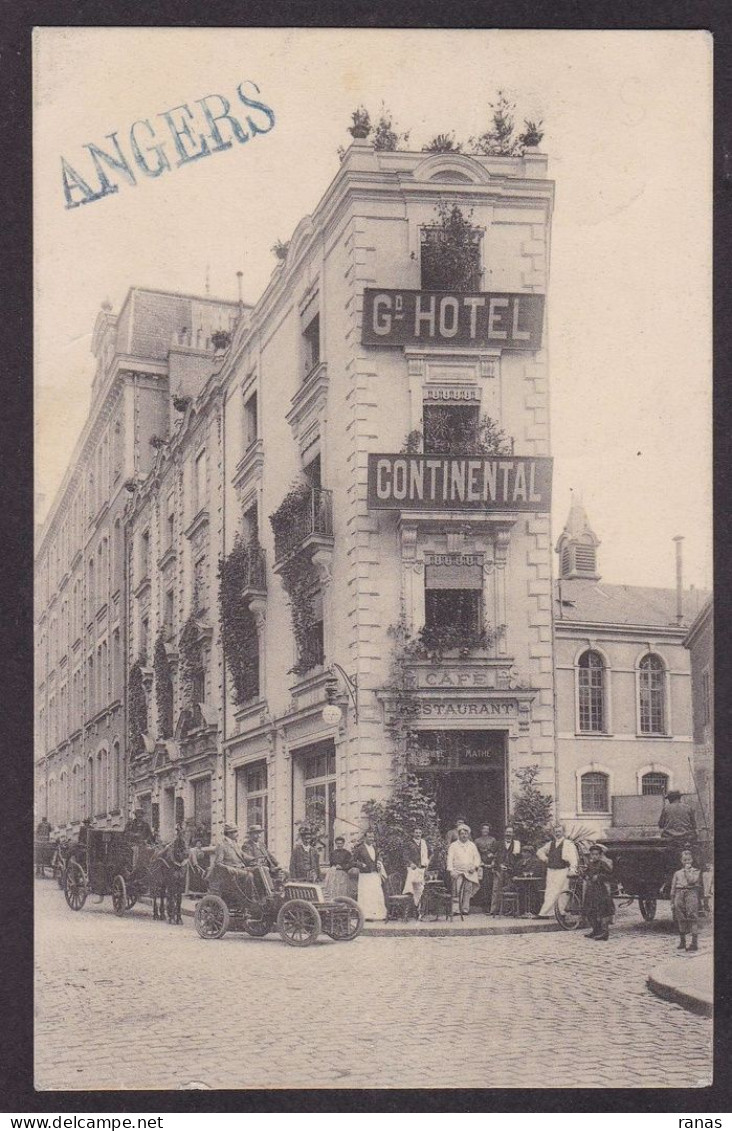 CPA Maine Et Loire 49 Angers Devanture Commerce Shop Front Circulé Hôtel - Angers