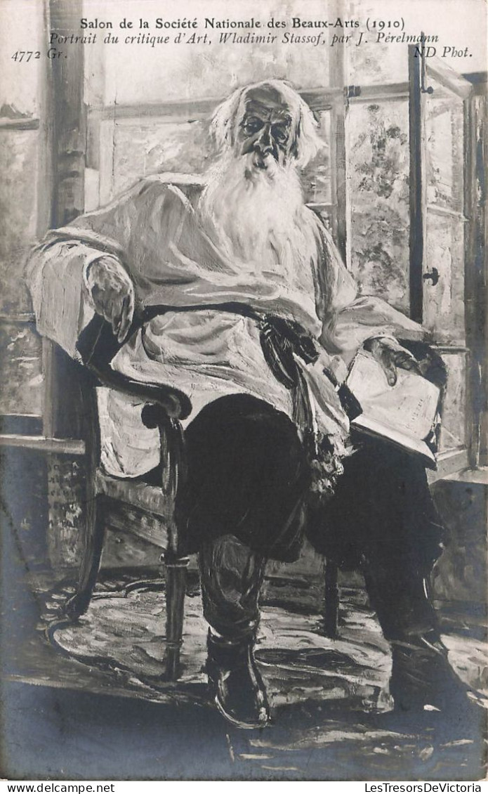 PEINTURES - TABLEAUX - Pérelmann - Portrait Du Critique D'art - Stassof - Carte Postale Ancienne - Malerei & Gemälde