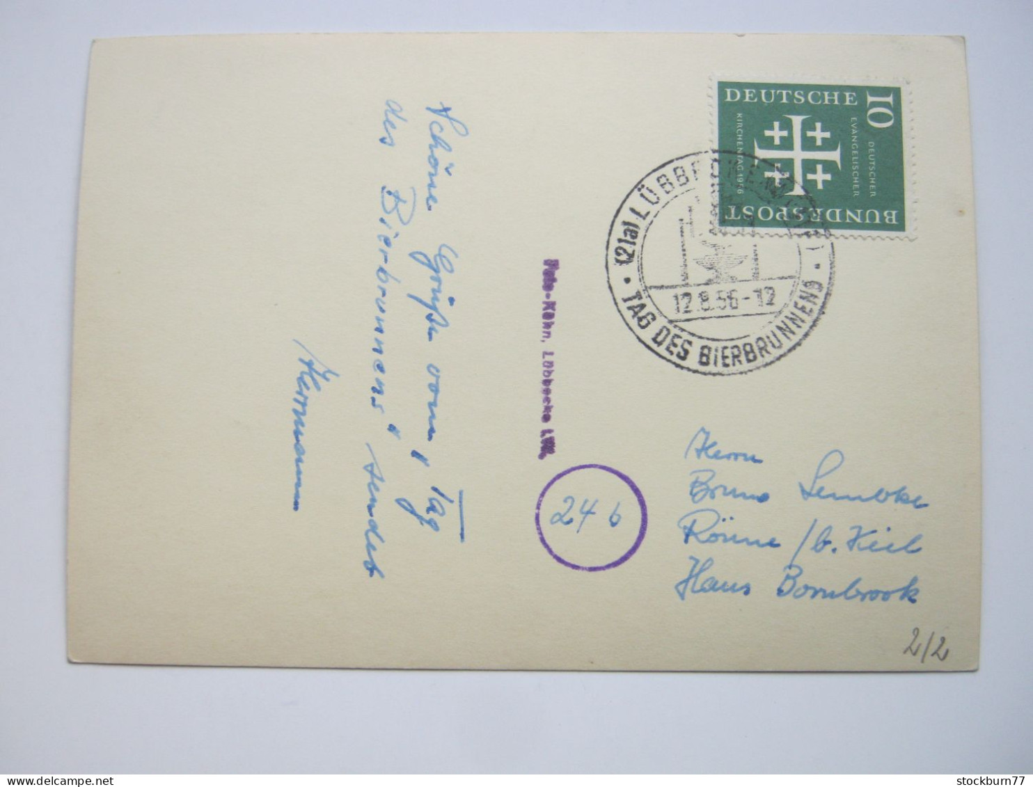 Lübbecke  , Bierbrunnen  , Schöne Karte  Um 1956 Mit Sonderstempel - Luebbecke