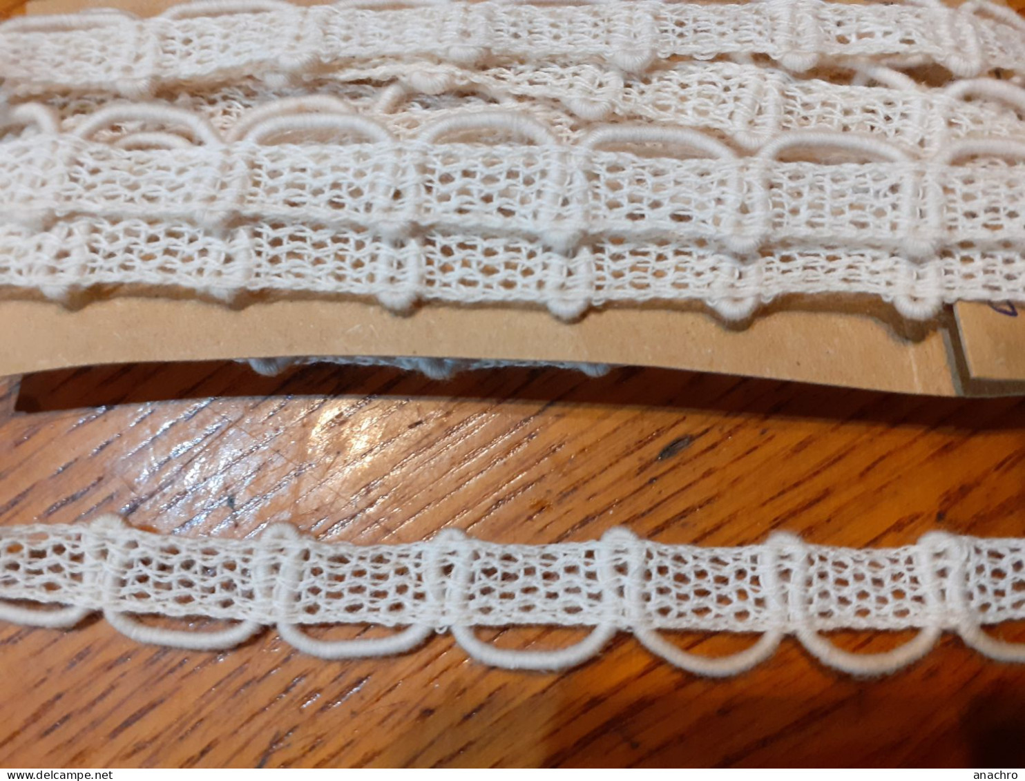 DENTELLE Ancienne GALON Bordure Crochet / 1.62 M X 14 Mm  De Large / COUTURE MERCERIE - Pizzi, Merletti E Tessuti