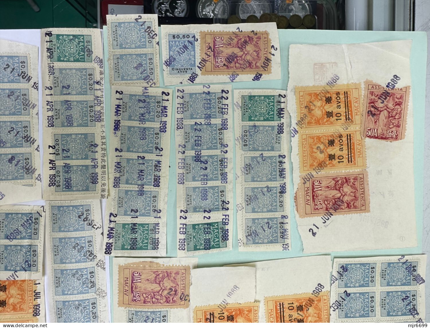 MACAU LOT OF STAMPS AND REVENUES ON PAPER, PLEASE SEE THE PHOTOS, AS LOW AS 50CENTS EACH - Collections, Lots & Séries